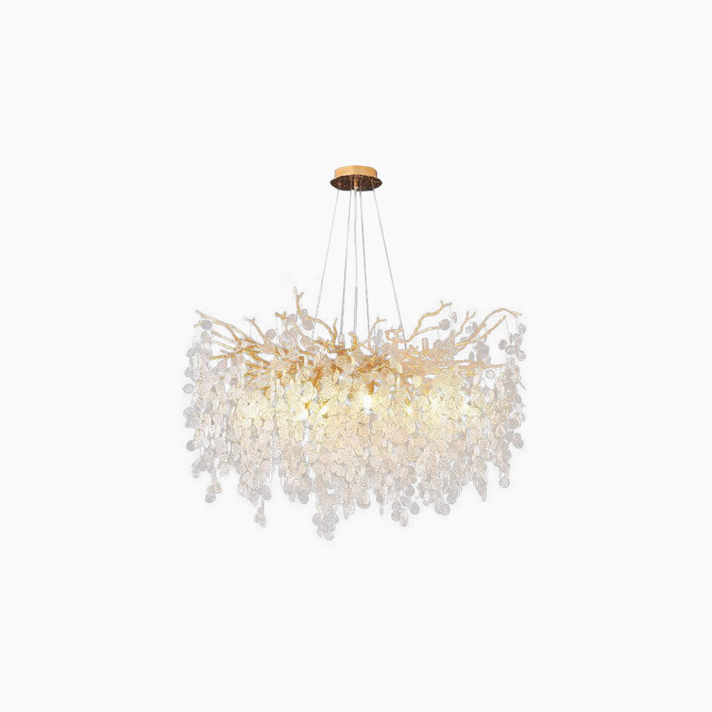 Luxe Gouden Kroonluchter met Kristallen Takken