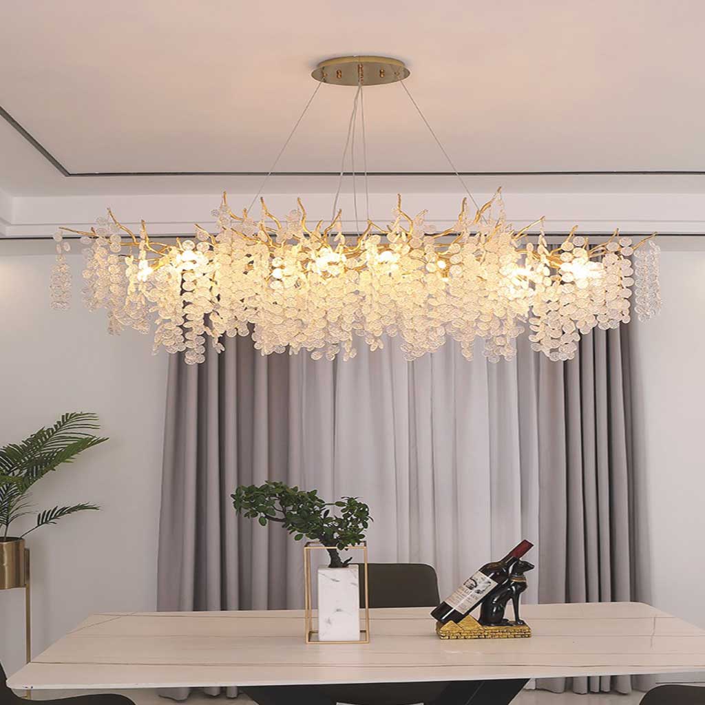 Luxe Gouden Kroonluchter met Kristallen Takken – Moderne Kroonluchter voor Woonkamer en Eetkamer 4