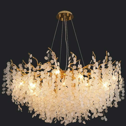 Luxe Gouden Kroonluchter met Kristallen Takken – Moderne Kroonluchter voor Woonkamer en Eetkamer 6
