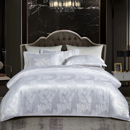 Luxe Satijnen Bedovertrek met Jacquard Design – Zijdezacht en Ademend Beddengoed voor Ultiem Comfort 3