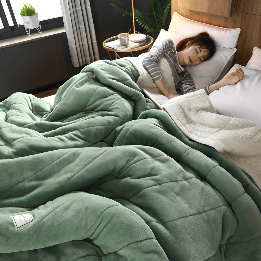 Luxe Sherpa Fleece Deken - Superzacht Warmte Deken voor Comfortabele Avonden, 120x200 cm, 150x200 cm, 180x200 cm 11