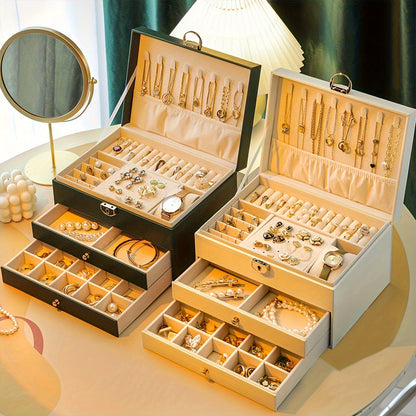 Luxe Sieradendoos voor Kettingen, Ringen en Armbanden – Elegante Opbergdoos in Zwart of Roze 1