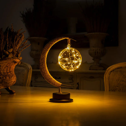 Maanlamp met LED Verlichting – Betoverende Sfeer voor Woonkamer, Slaapkamer en Kinderkamer 1