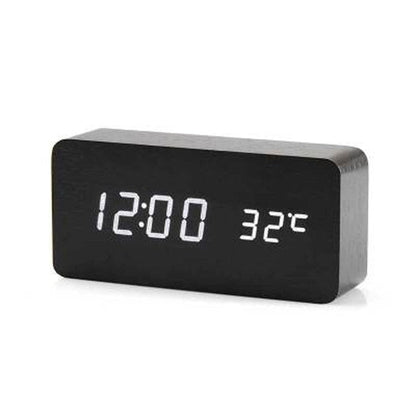 Minimalistische Digitale Wekker met Spraakbesturing en Helder LED-Display voor Slaapkamer 16
