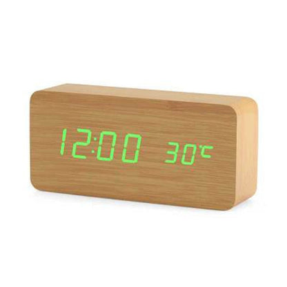 Minimalistische Digitale Wekker met Spraakbesturing en Helder LED-Display voor Slaapkamer 5