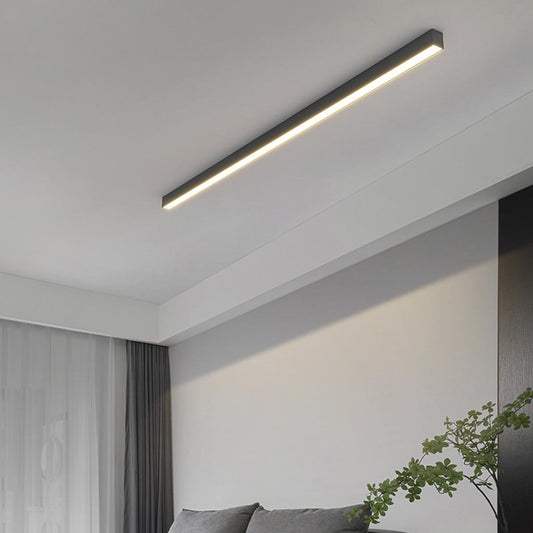 Minimalistische LED Plafondlamp Zwart – Lineaire Plafonniere voor Slaapkamer en Woonkamer 0