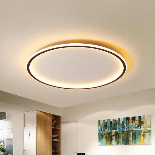 Minimalistische LED Plafondlamp met Afstandsbediening - Zwart Plafonnière voor Slaapkamer 0