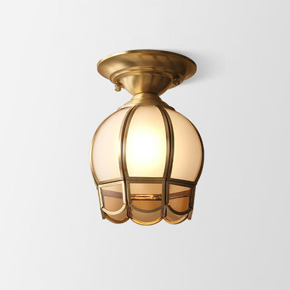 Minimalistische Messing Plafondlamp – Semi-Flush Mount Verlichting voor Woonkamer en Slaapkamer 4