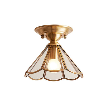 Minimalistische Messing Plafondlamp – Semi-Flush Mount Verlichting voor Woonkamer en Slaapkamer 6