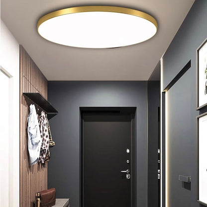 Minimalistische Dunne Ronde LED Plafondlamp Goud