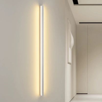 Minimalistische Wandlamp Zwart met Dimbare LED Verlichting voor Binnen - Lange Lineaire Muurlamp 7