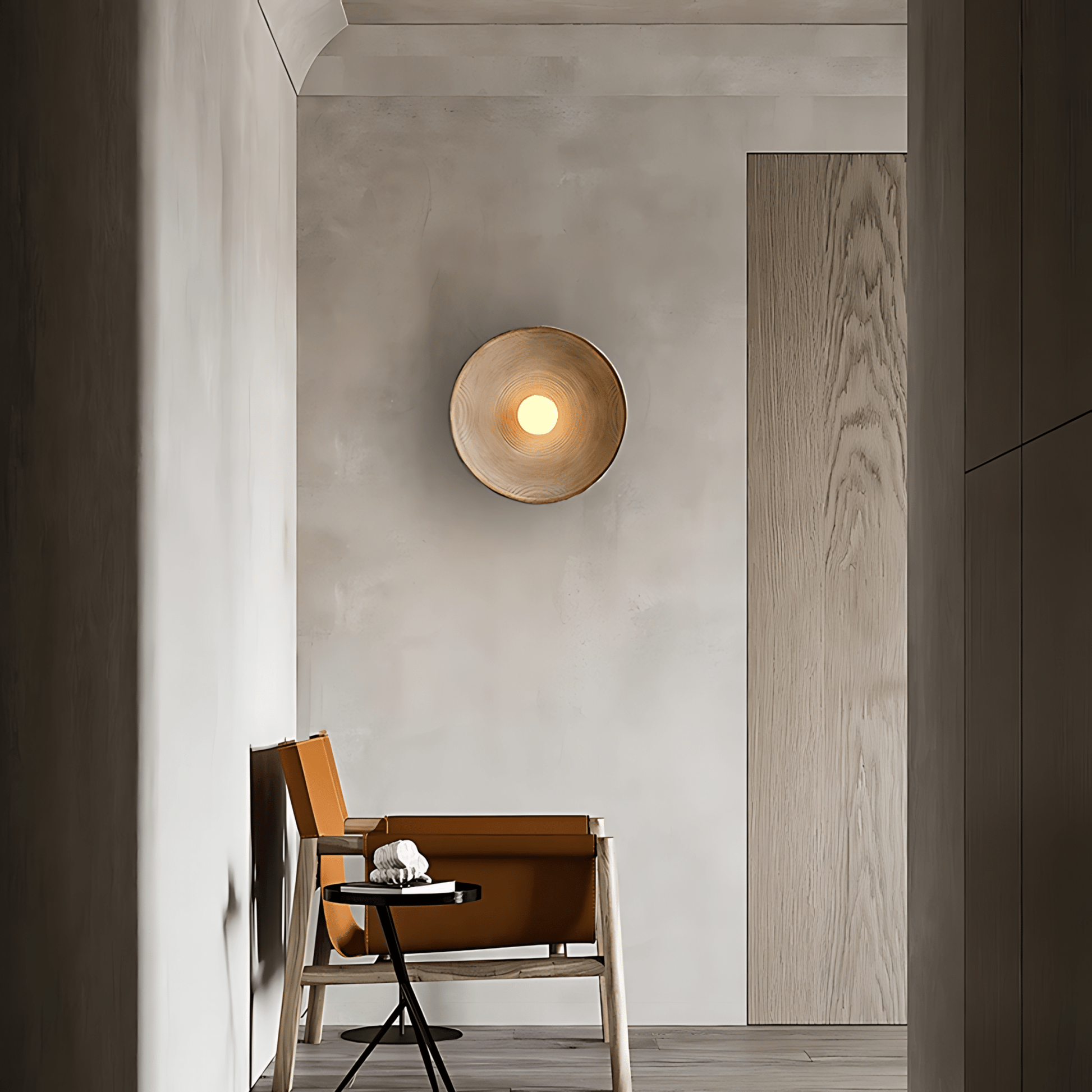 Minimalistische Wandlamp Zwart met Sculpturale Vorm voor Binnengebruik – Nova Muurlamp 30 cm 1