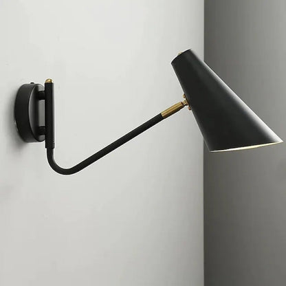 Minimalistische Wandlamp Zwart van Metaal met Roterend Ontwerp en LED Verlichting 0