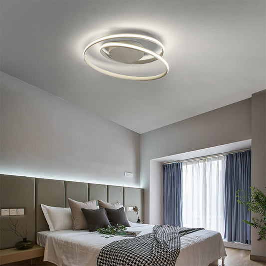 Minimalistische Zwarte Plafondlamp met Geometrisch Ontwerp voor Slaapkamer en Woonkamer 0