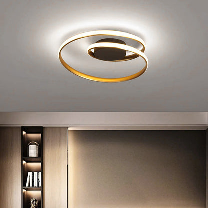 Minimalistische Zwarte Plafondlamp met Geometrisch Ontwerp voor Slaapkamer en Woonkamer 8