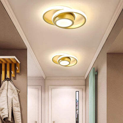 Modern Minimalistisch Halo Duo Plafondlicht met Warm LED Licht voor Woonruimtes en Slaapkamers 18