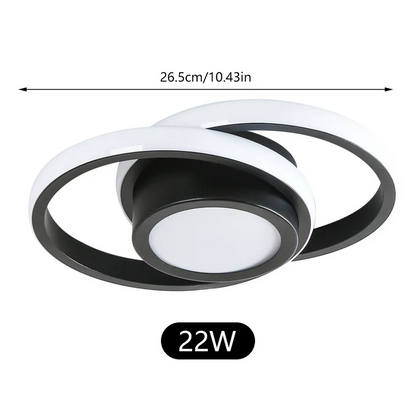 Modern Minimalistisch Halo Duo Plafondlicht met Warm LED Licht voor Woonruimtes en Slaapkamers 3