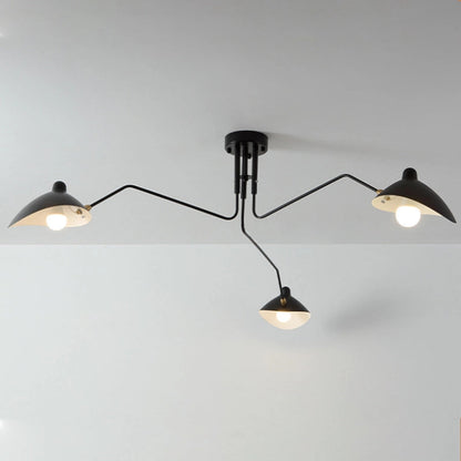 Moderne 3-armige Plafondlamp met Verstelbare Armen - Plafonniere voor Slaapkamer en Woonkamer 0