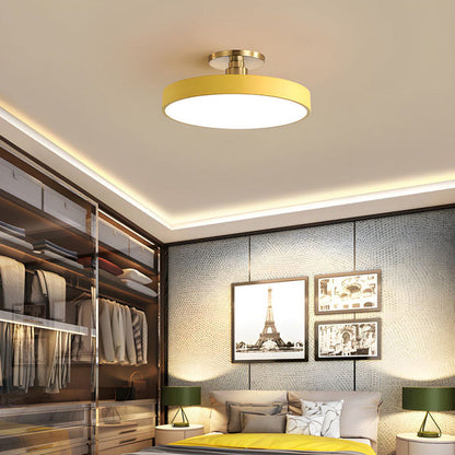 Moderne Ronde LED Hangende Plafondlamp Geel