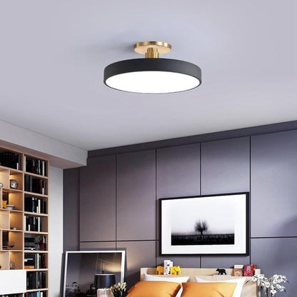 Moderne Ronde LED Hangende Plafondlamp Zwart 60cm*13cm (48W)