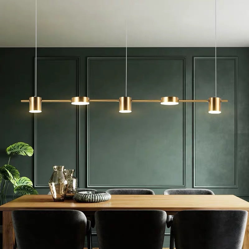 Industriële Balk Hanglamp Eetkamer Goud 5 (120 cm) Warm Wit