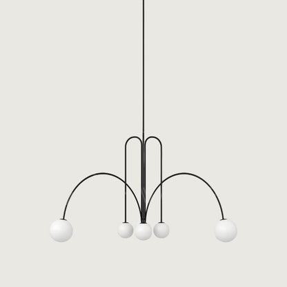 Moderne Hanglamp Zwart van Metaal en Glas voor Eettafel of Woonkamer 0