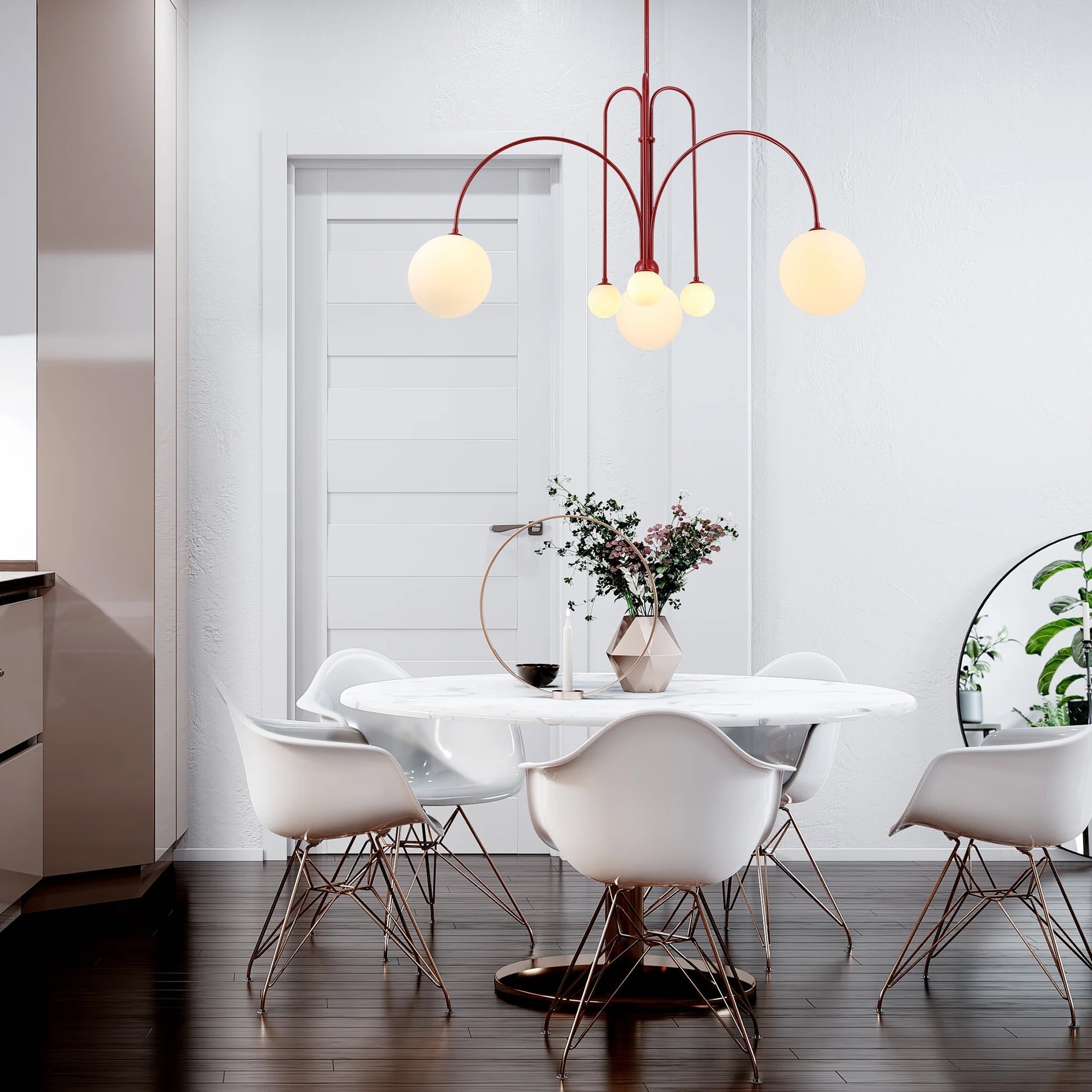 Moderne Hanglamp Zwart van Metaal en Glas voor Eettafel of Woonkamer 4