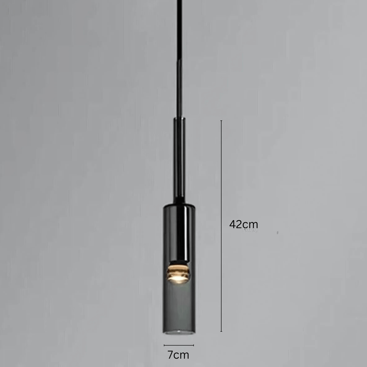 Hanglamp met Rookglas en Modern Ontwerp
