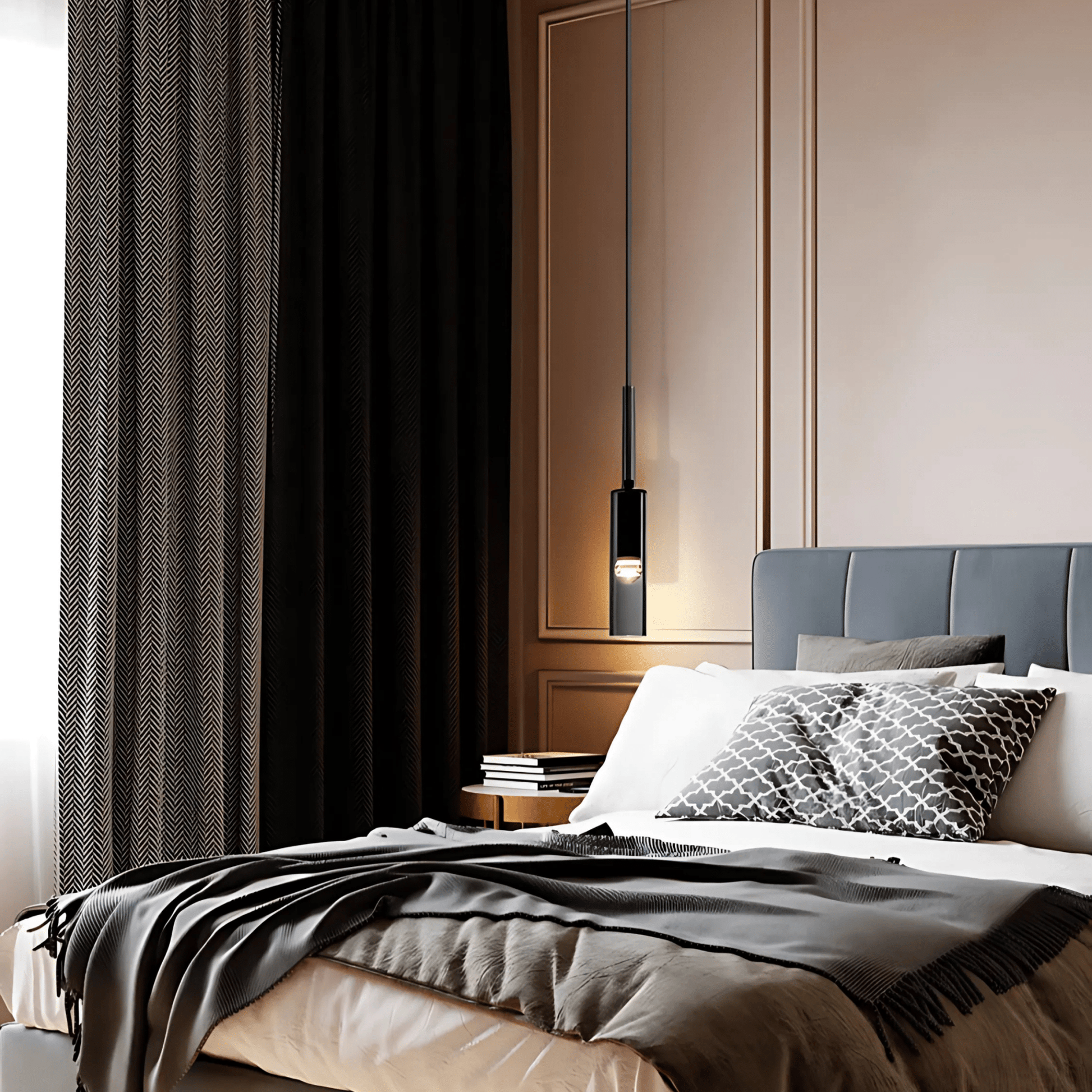 Moderne Hanglamp Zwart voor Eettafel of Woonkamer - Abacus Collectie met Rookglas 4