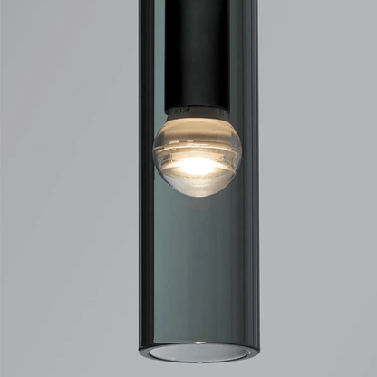 Moderne Hanglamp Zwart voor Eettafel of Woonkamer - Abacus Collectie met Rookglas 7