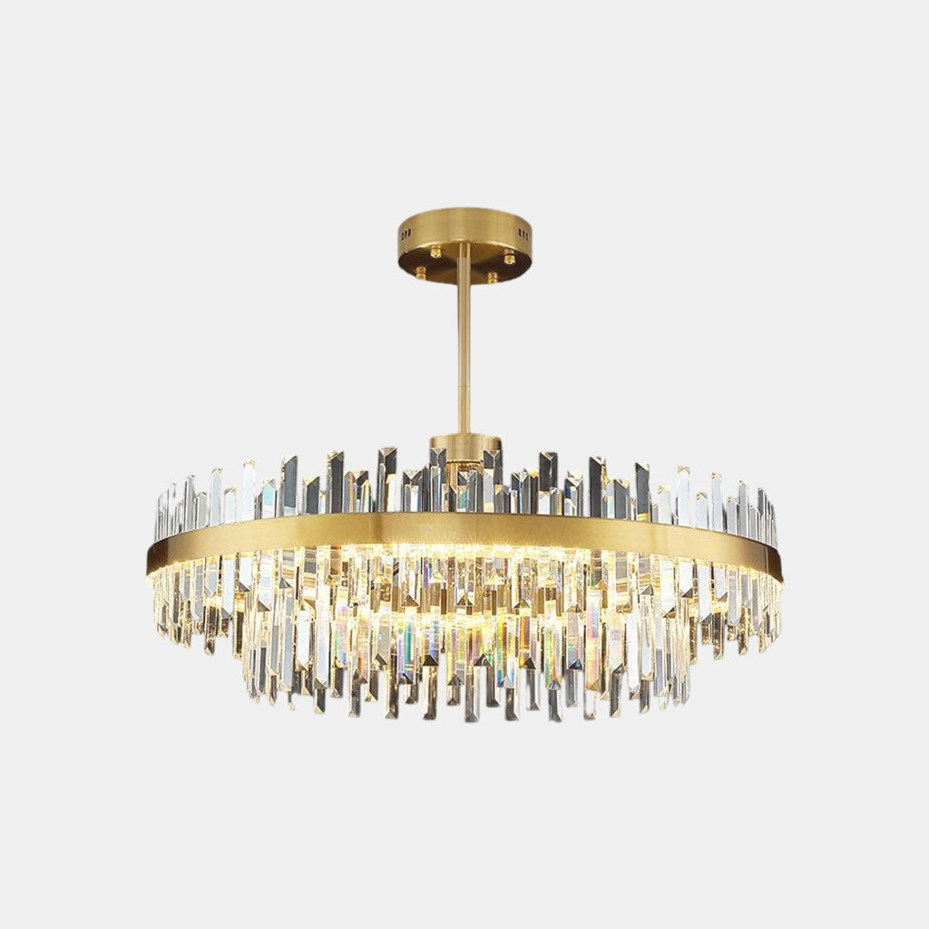 Moderne Kristallen Kroonluchter Goud LED - Ronde en Ovale Vorm voor Elegante Verlichting 0