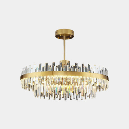 Moderne Kristallen Kroonluchter Goud LED - Ronde en Ovale Vorm voor Elegante Verlichting 0