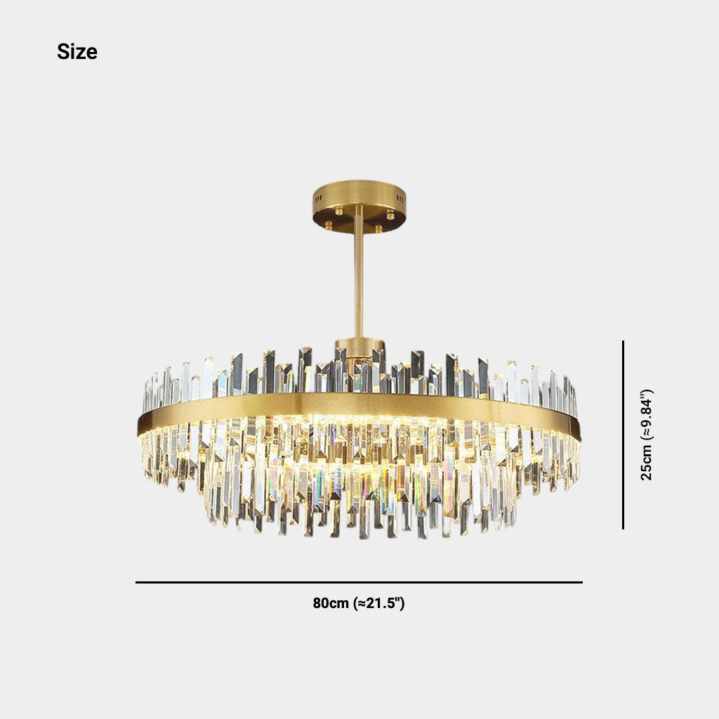 Moderne Kristallen Kroonluchter Goud LED - Ronde en Ovale Vorm voor Elegante Verlichting 6