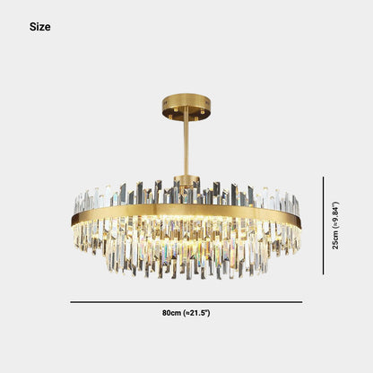 Moderne Kristallen Kroonluchter Goud LED - Ronde en Ovale Vorm voor Elegante Verlichting 6