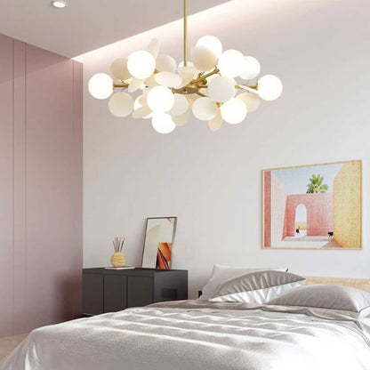 Moderne Kroonluchter met Opale Kleuren en Takkenontwerp voor Woonkamer en Slaapkamer 7
