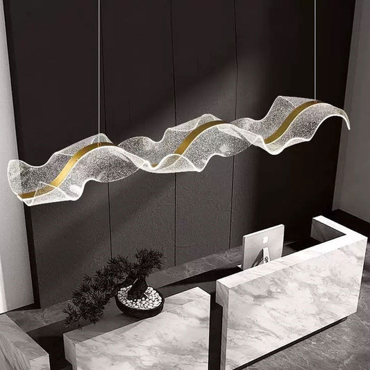 Moderne Luxe Hanglamp met Gouden Accenten voor Woonkamer of Eettafel - Dimbaar LED Design 0