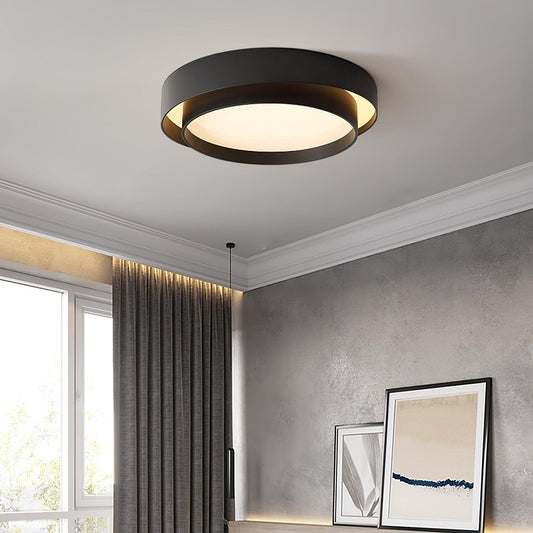 Moderne Plafondlamp Zwart met LED Verlichting – Minimalistische Plafonniere voor Slaapkamer en Woonkamer 0