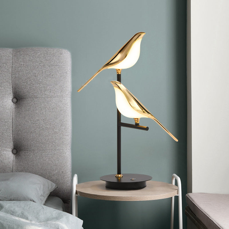 Tafellamp met Vogelontwerp en Sculpturaal LED Design voor Slaapkamer en Woonkamer 2 Hoofd