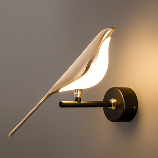 Moderne Wandlamp Zwart met Vogelontwerp - Energiezuinige LED Muurlamp voor Binnen 0