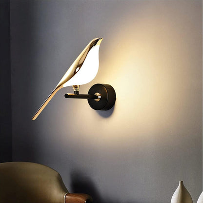 Moderne Wandlamp Zwart met Vogelontwerp - Energiezuinige LED Muurlamp voor Binnen 2