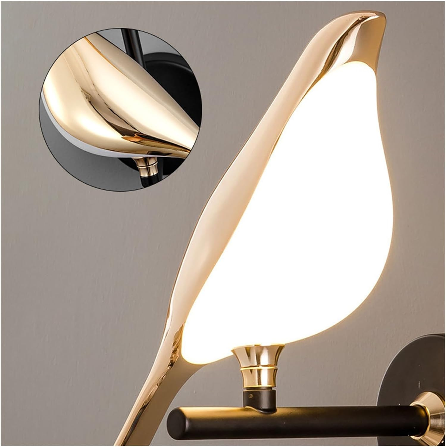 Moderne Wandlamp Zwart met Vogelontwerp - Energiezuinige LED Muurlamp voor Binnen 8