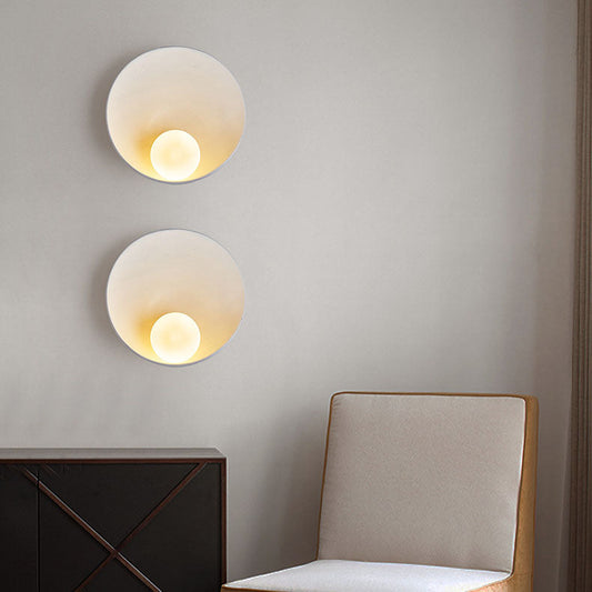 Moderne Wandlamp Zwart van Ijzer en Hars – Minimalistische Muurlamp voor Binnengebruik 0