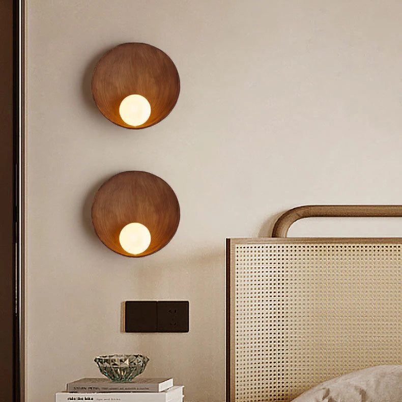Wandlamp voor Slaapkamer met Minimalistisch Design Houtkleur