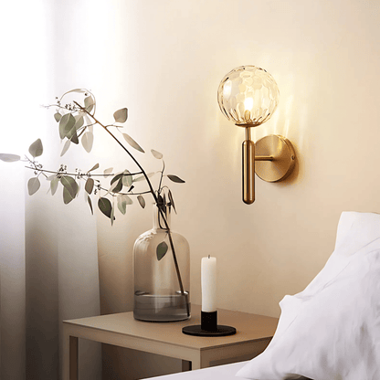 Moderne Wandlamp met Dimbare E27 Fitting en Luxe Koperafwerking voor Binnengebruik 1