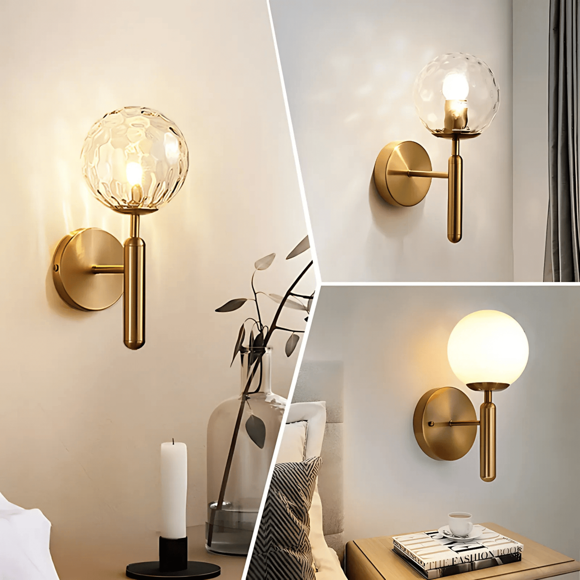 Moderne Wandlamp met Dimbare E27 Fitting en Luxe Koperafwerking voor Binnengebruik 3