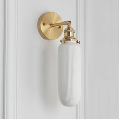 Moderne Wandlamp van Porselein met Messing Aansluiting voor Binnen – Elegante Muurlamp voor Eetkamer en Foyer 0