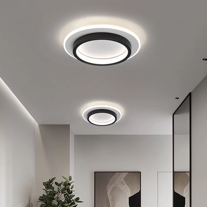 Moderne Zwarte LED Plafondlamp – Metaal en Acryl Zwart