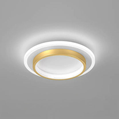 Moderne Zwarte LED Plafondlamp – Metaal en Acryl Goud