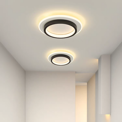 Moderne Zwarte LED Plafondlamp – Metaal en Acryl