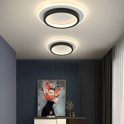 Moderne Zwarte LED Plafondlamp – Metaal en Acryl